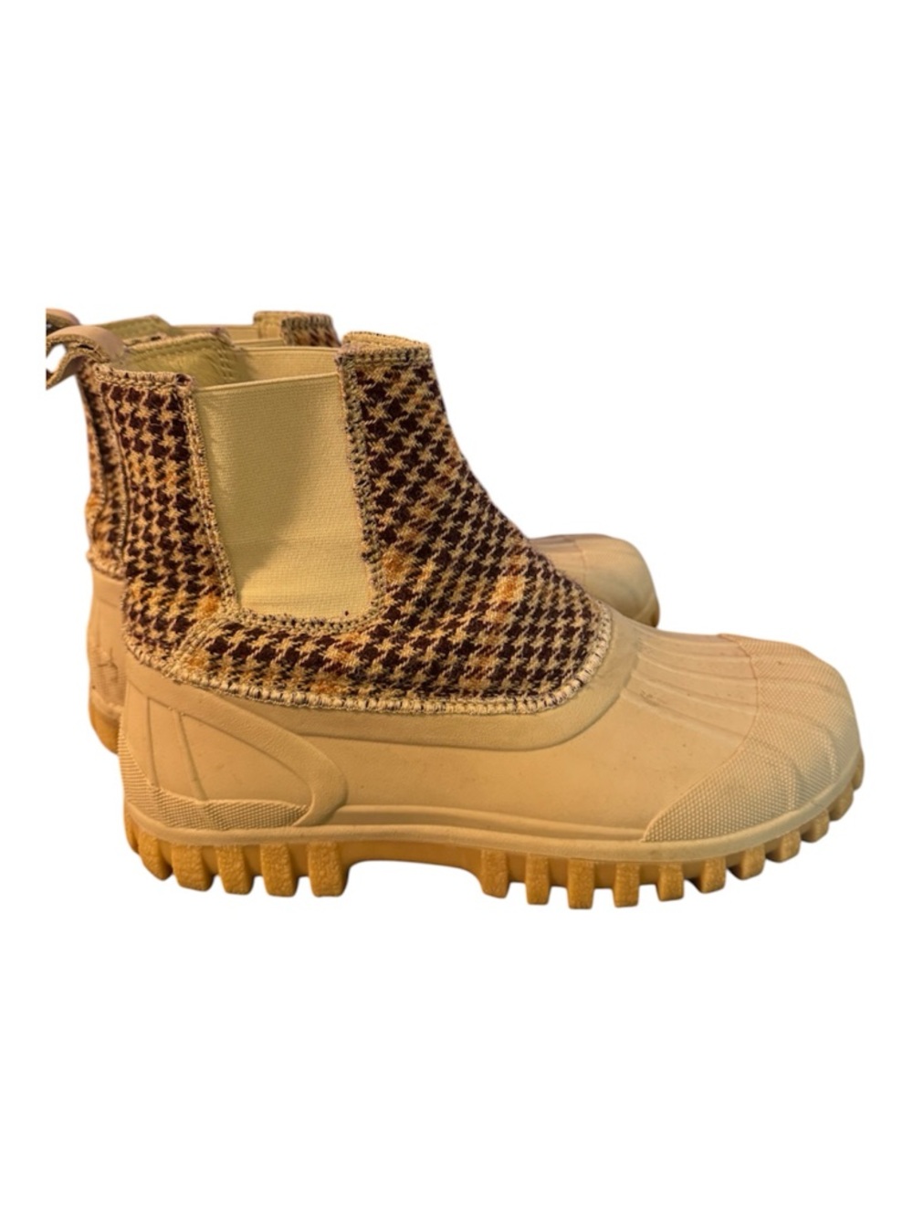 Diemme Balbi Houndstooth Chelsea Boots Lug Sole Italian Designer Duck Boot 38 7 - Picture 2 of 6